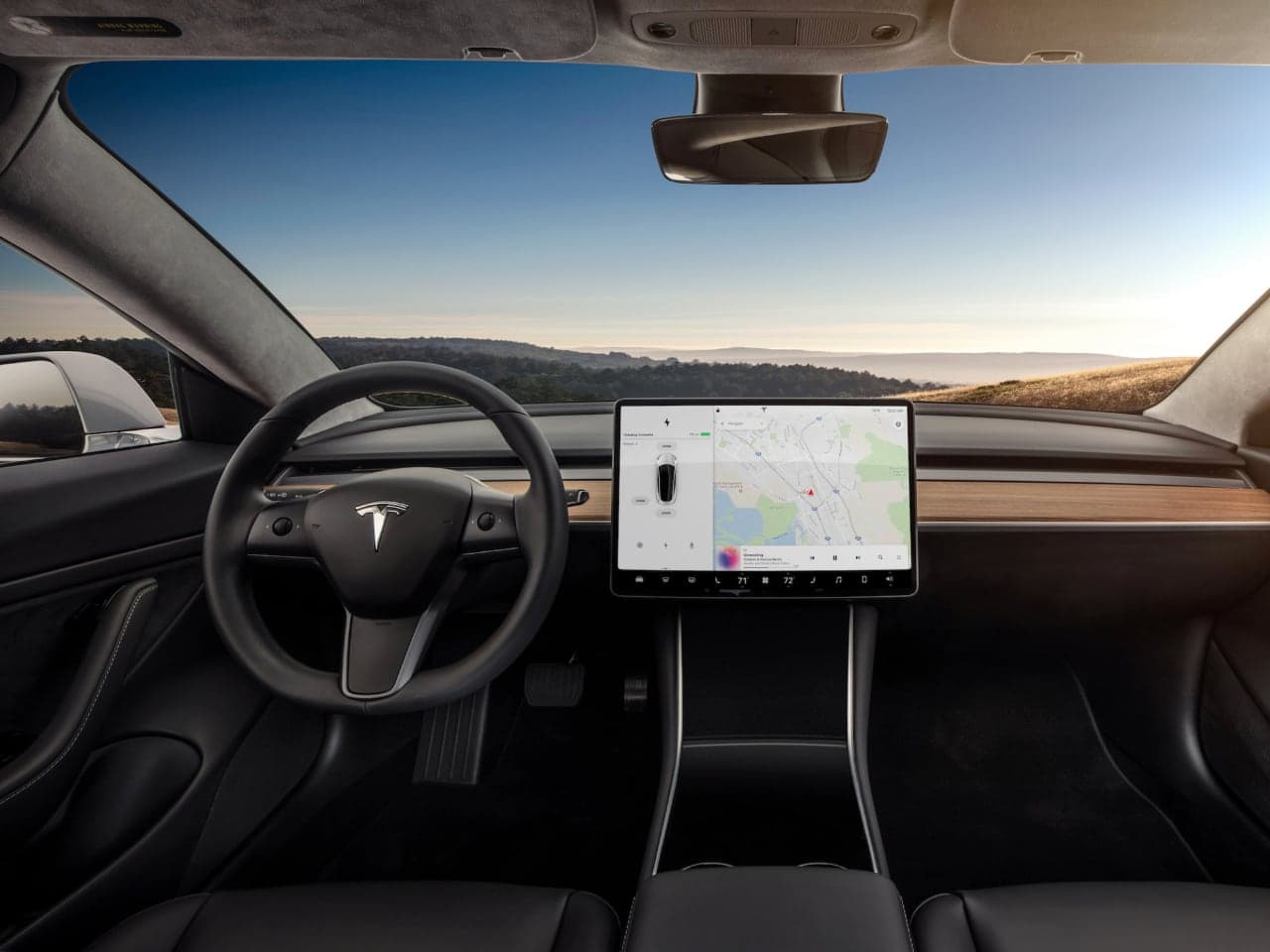 Interiér Tesla Model 3