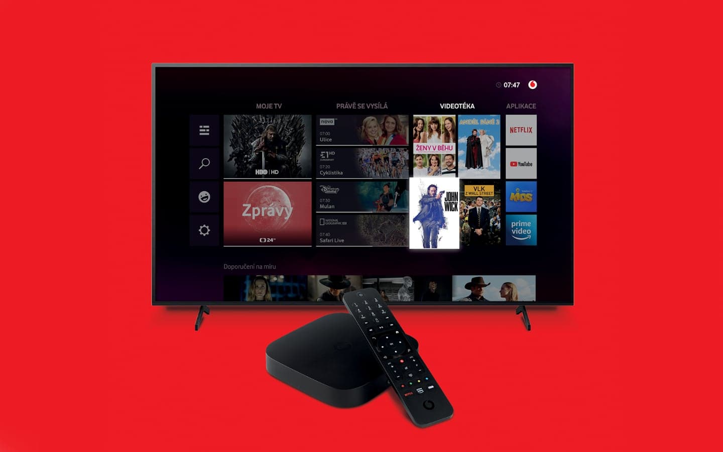 Služba Vodafone TV přináší více než 130 programů