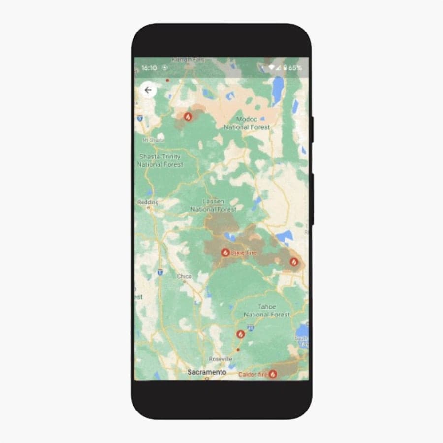 google mapy lesni pozary obr1