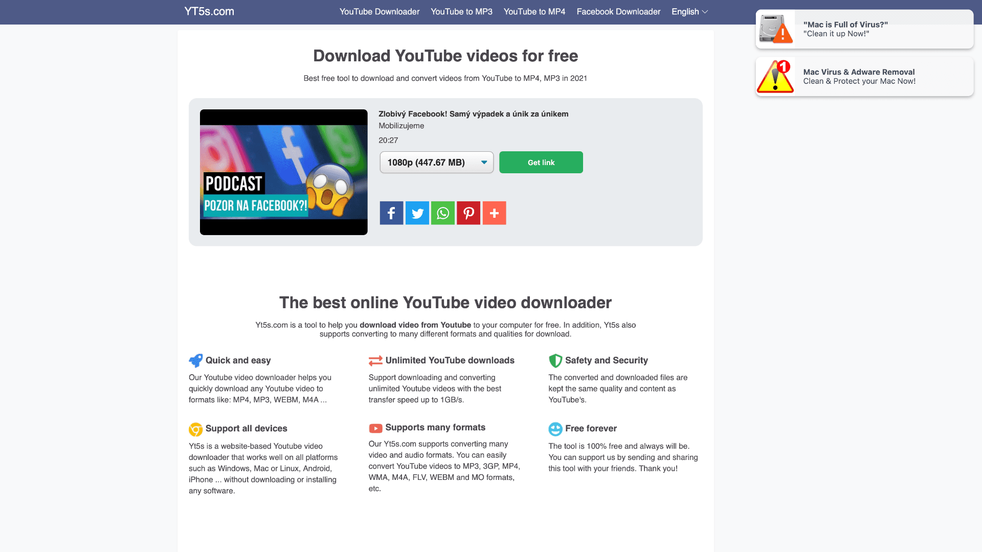 YT5s YouTube downloader