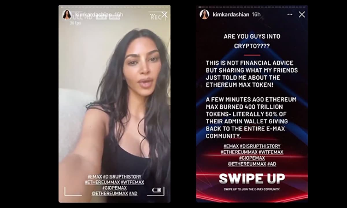 Kim Kardashian promovala EtherumMax