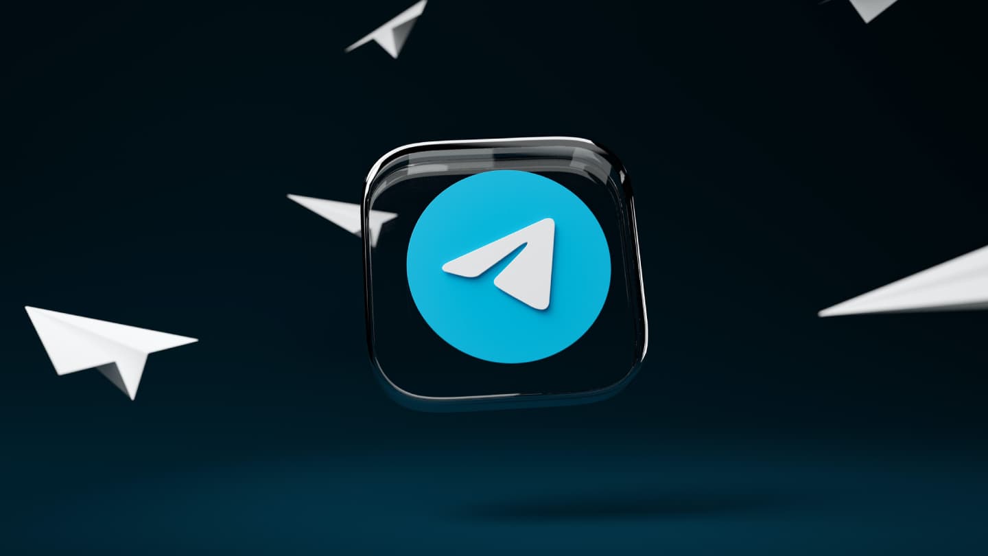 Logo platformy Telegram, ilustrační