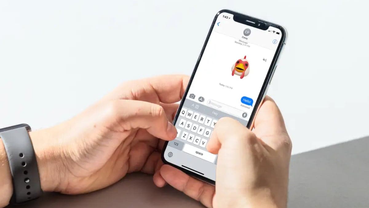 Psaní zprávy na iPhonu přes iMessage