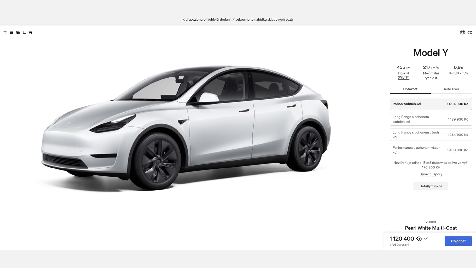 Tesla Model Y na českém e-shopu Tesly | foto: Richard Šimáček, Inteligentnisvet.cz