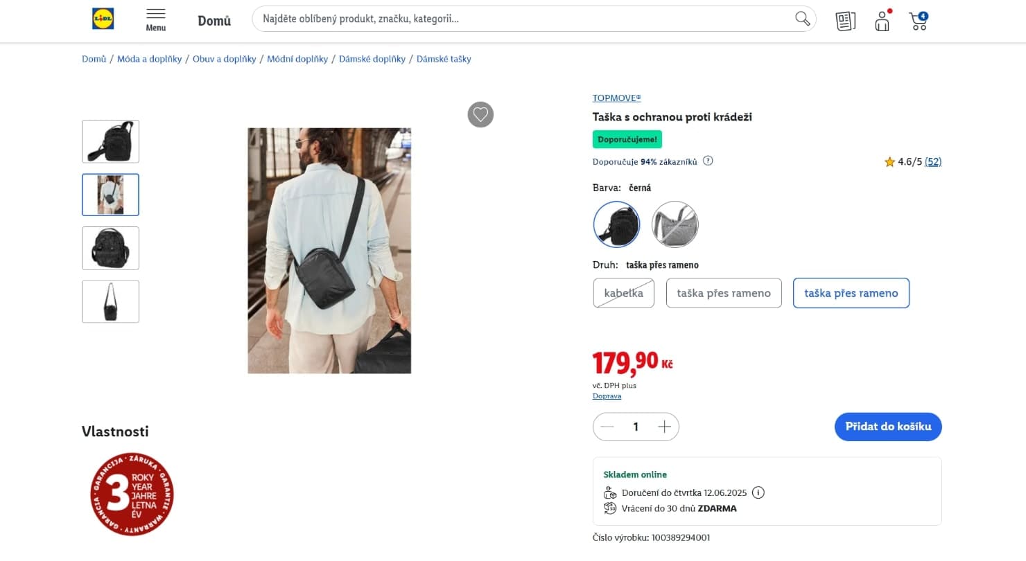 Bezpečnostní taška z Lidlu za parádní cenu | foto: Richard Šimáček