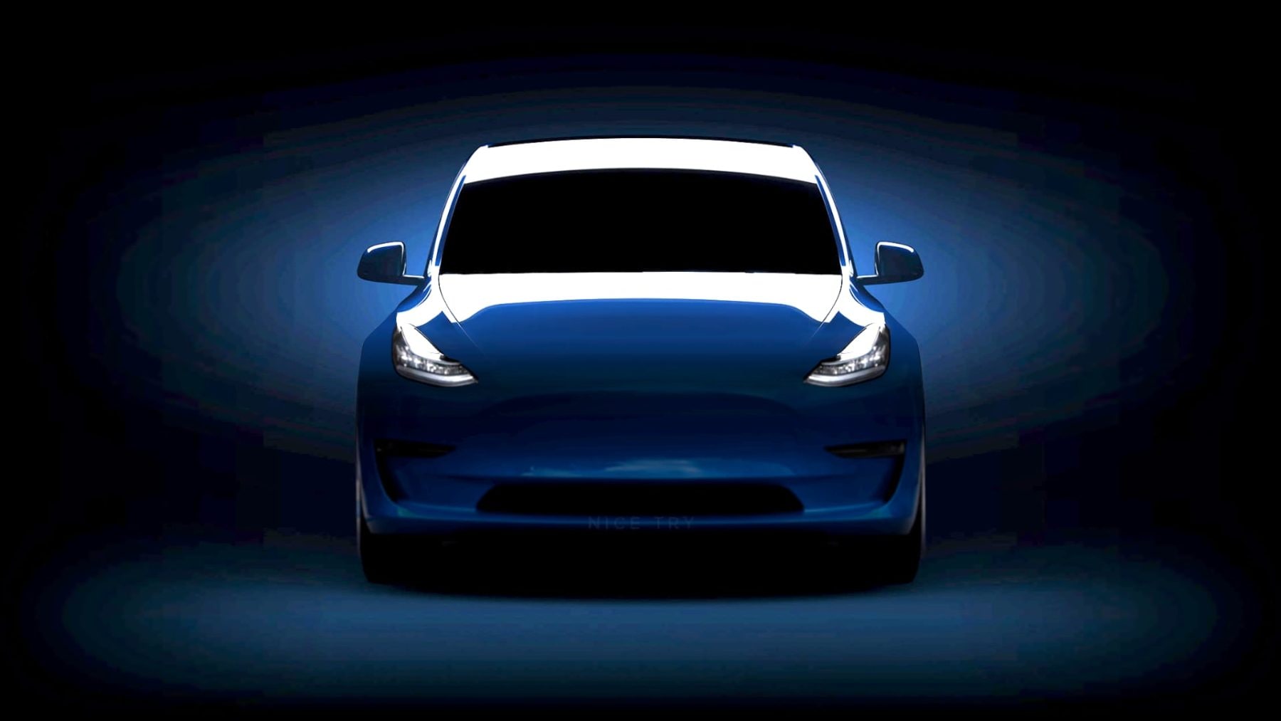 Render elektromobilu Tesla Model Y