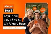 Allegro Days nabídnou elektroniku se slevou až 40 %