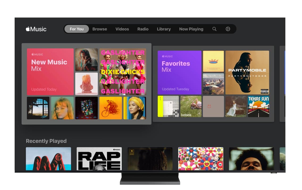 Takhle vypadá Apple Music na televizích Samsung | foto: Samsung