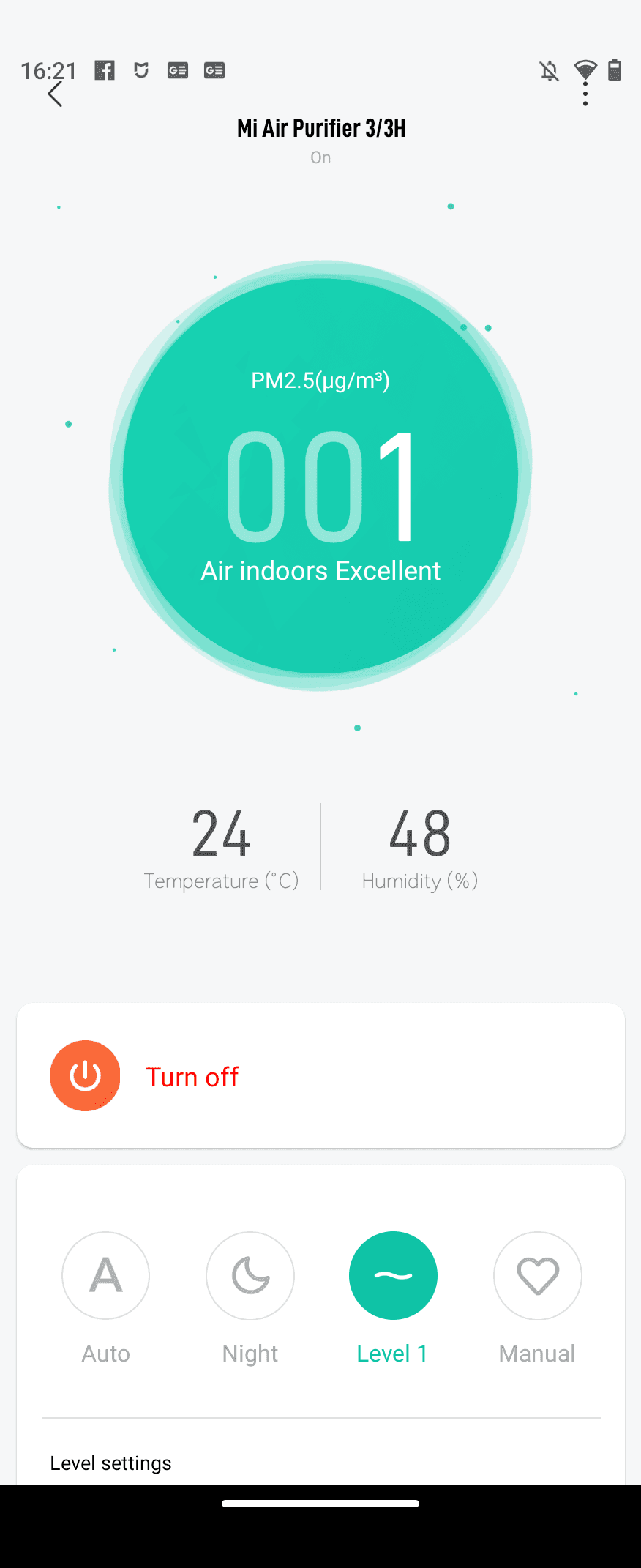 cisticka vzduchu xiaomi mi air purifier screen2