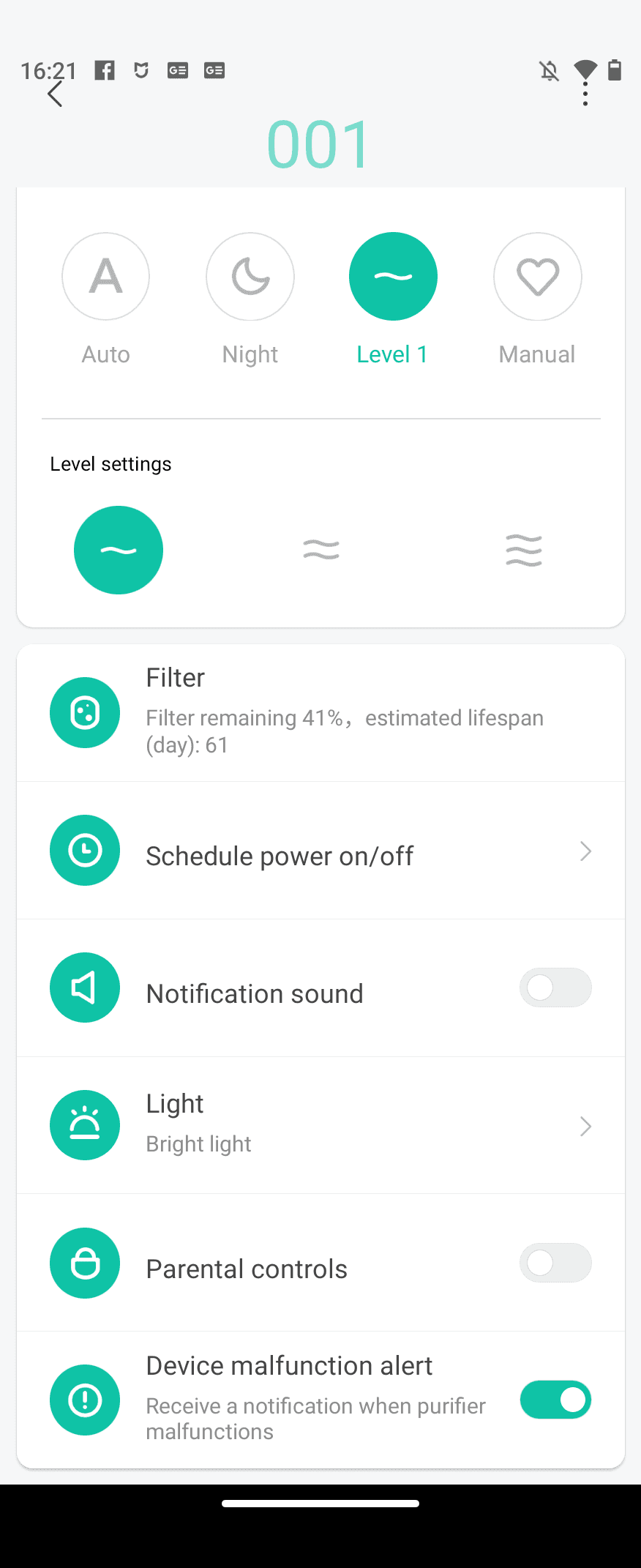 cisticka vzduchu xiaomi mi air purifier screen3
