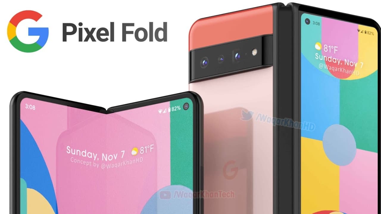 Neoficiální render telefonu Google Pixel Fold