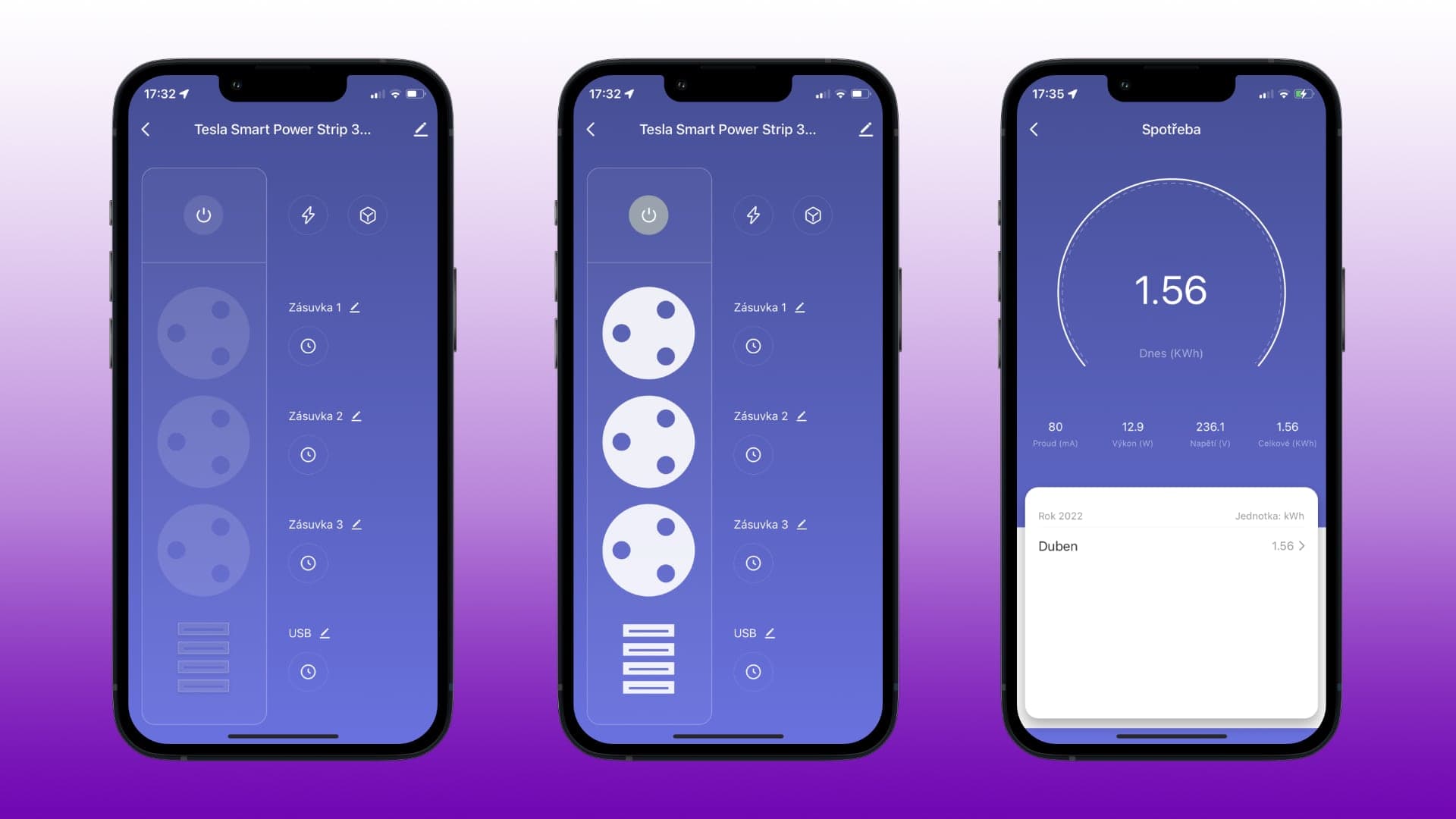 Tesla Smart Power Strip 3 + 4 USB
