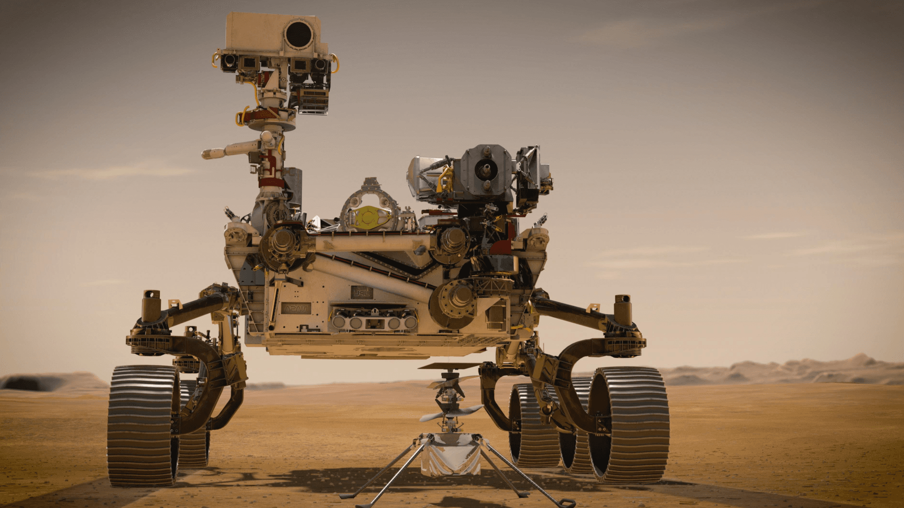 Dron Ingenuity dorazil na Mars společně s Perseverance
