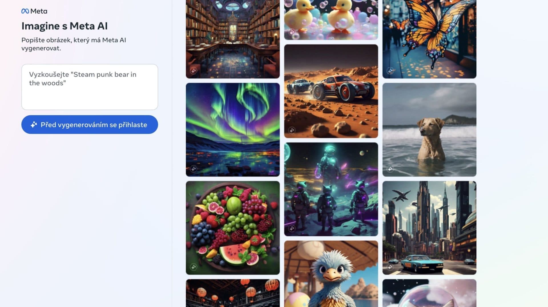 Generátor obrázků od Mety funguje na klasickém principu