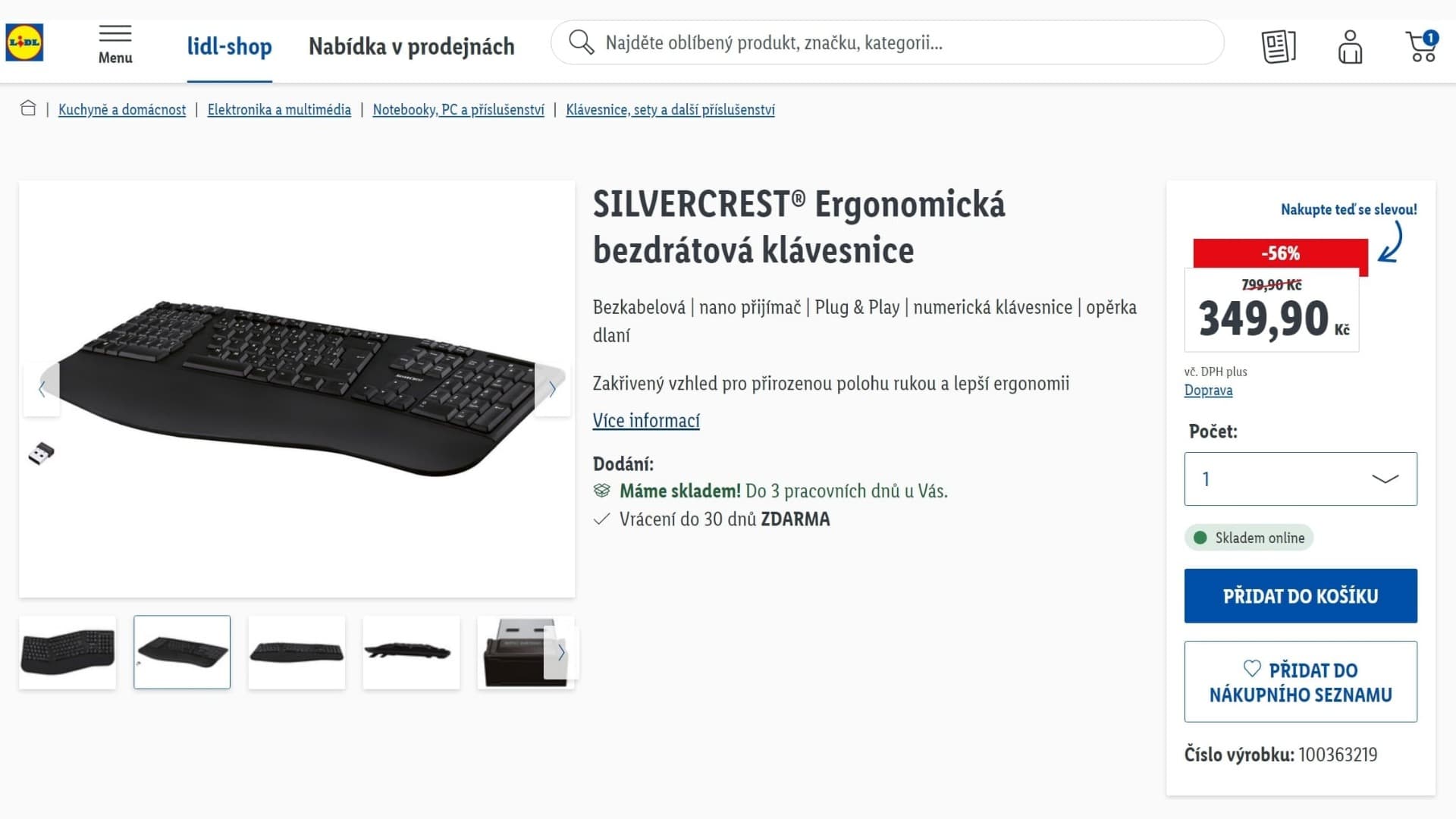 Klávesnice SilverCrest Lidl