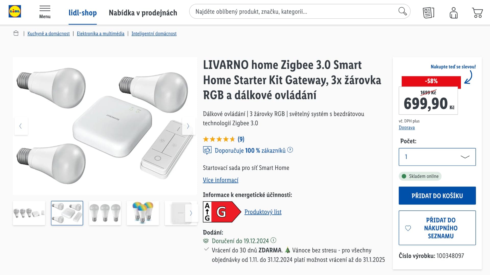 Startovací sada chytré domácnosti Livarno home | foto: Lidl