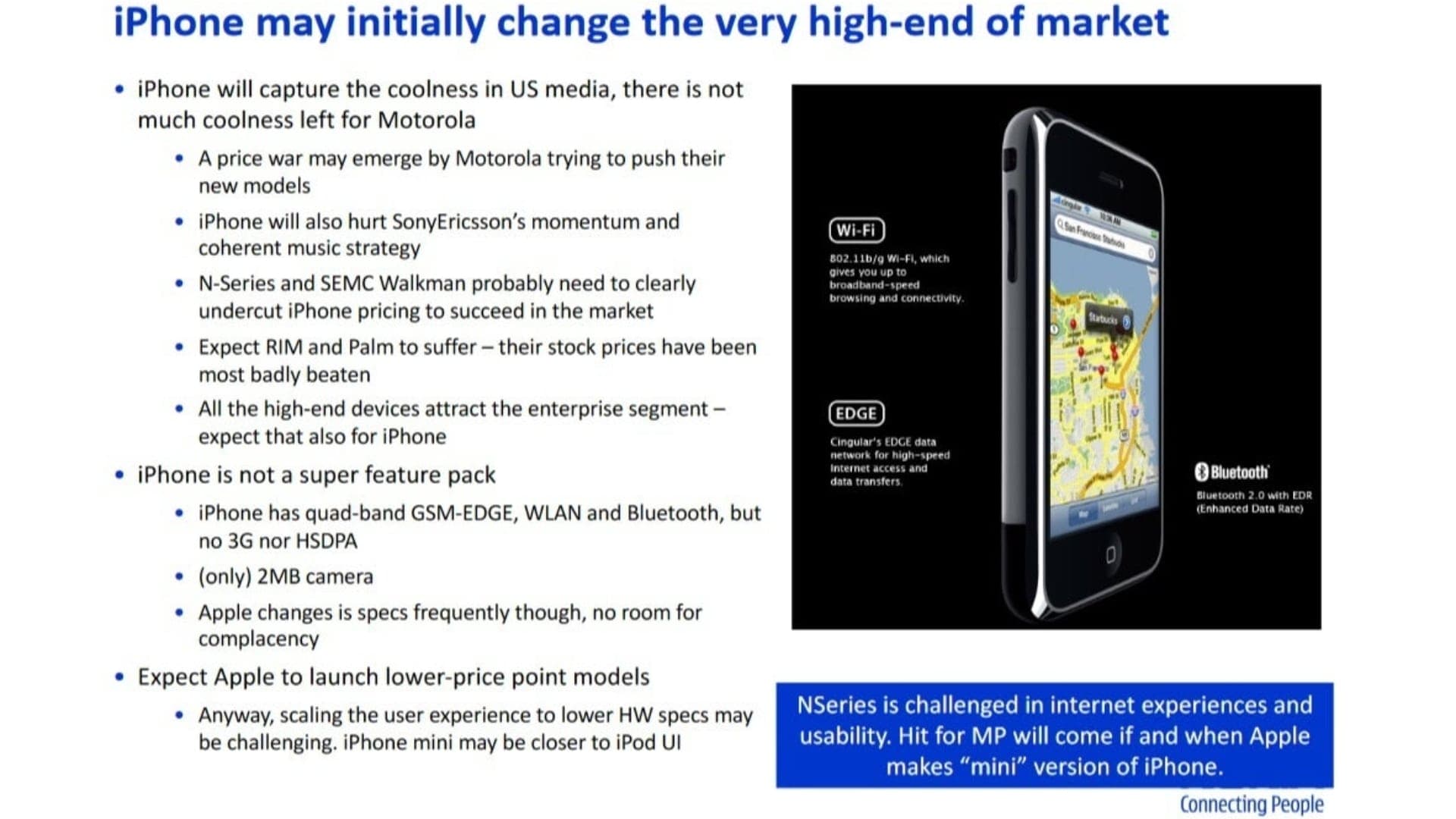 Uniklá prezentace Nokie ohledně představení prvního iPhone | foto: repo.aalto