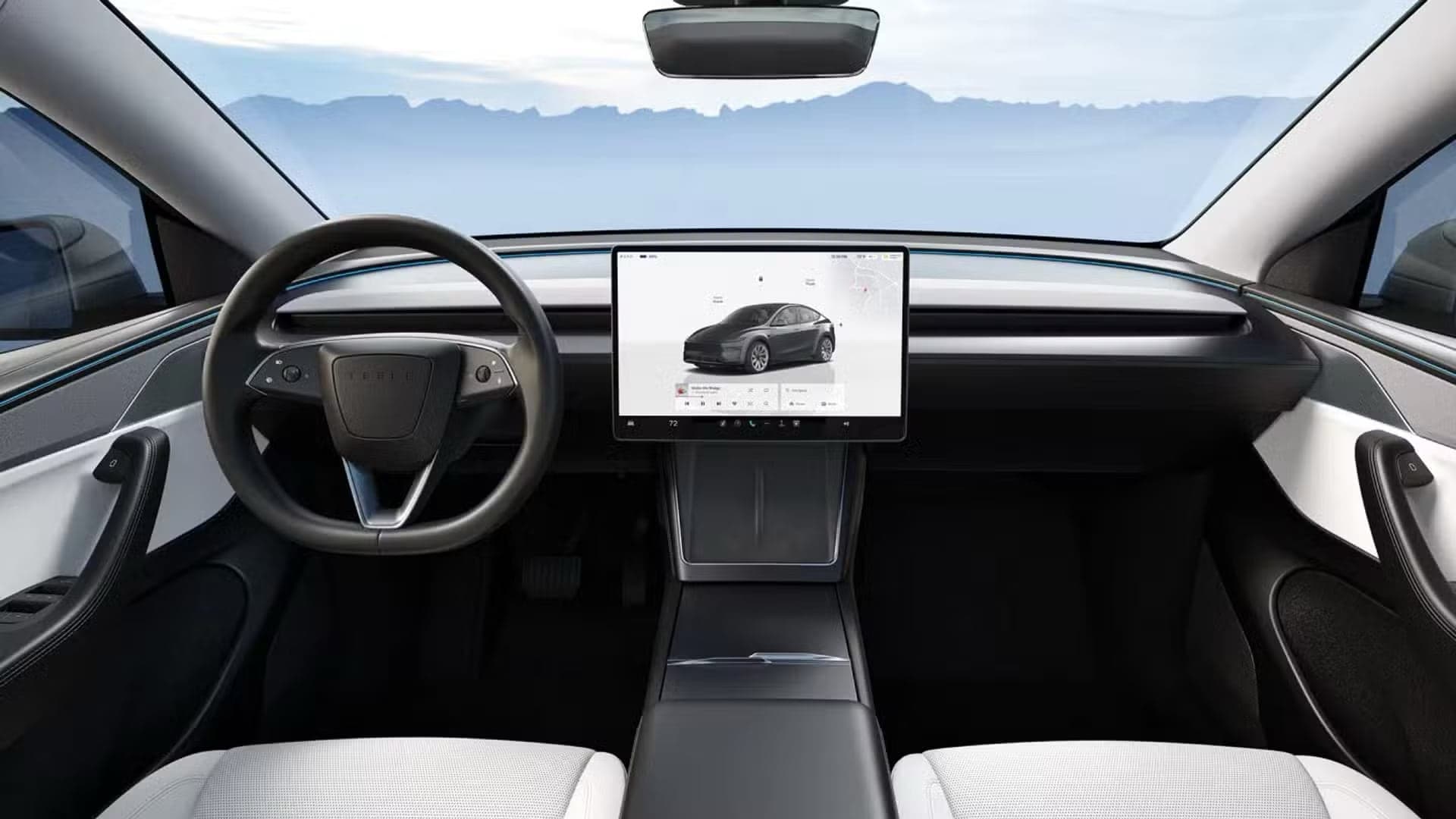 Interiér nového vozu Tesla Model Y (2025) Juniper | foto: Tesla