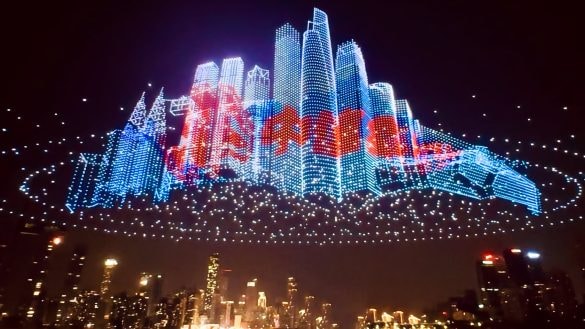 11 787 dronů rozzářilo oblohu: Číňané vytvořili show, jakou svět ještě neviděl